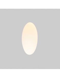 Luminária de embutir LED oval PLAS Branco fosco 1W 3000K – Recorte 175x110mm | Design de Gesso 2