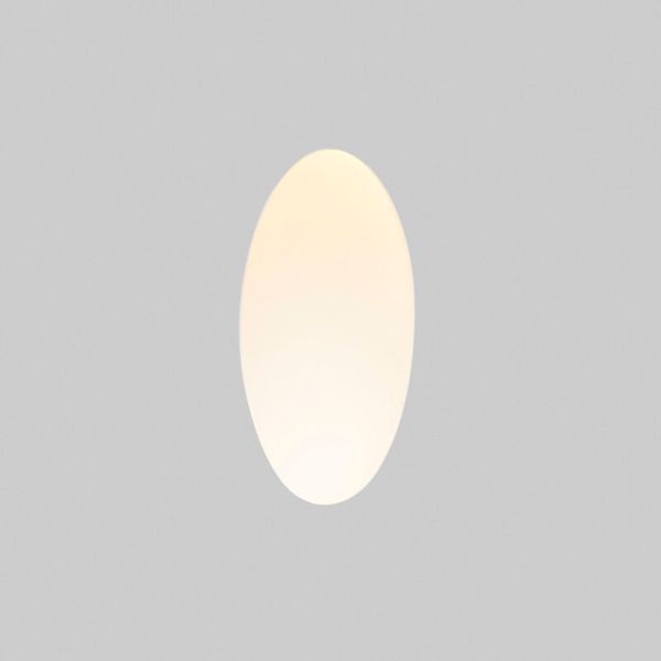 Empotrable LED de Pared PLAS Oval Blanco Mate 1W 3000K – Corte 175x110mm | Diseño en Yeso