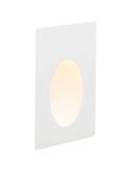 Luminária de embutir LED oval PLAS Branco fosco 1W 3000K – Recorte 175x110mm | Design de Gesso