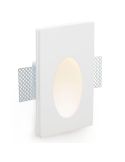 Empotrable LED de Pared PLAS Oval Blanco Mate 1W 3000K – Corte 175x110mm | Diseño en Yeso