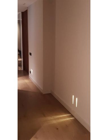 Applique LED Encastrable PLAS RCT Blanc Rectangulaire 3W 3000K – Coupe 248x113mm | Plâtre décoratif