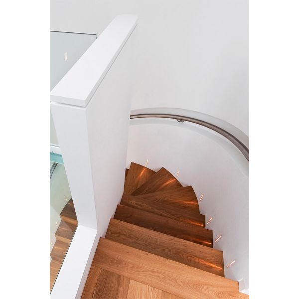 Aplique LED embutido para escada PLAS Linear Branco Fosco 1W 3000K – Recorte 231x85mm | Design de Gesso