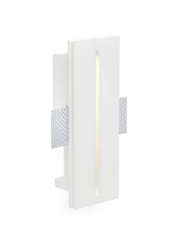 Luminária de embutir LED PLAS Linear Branco Fosco 1W 3000K – Recorte 231x85mm | Design de Gesso