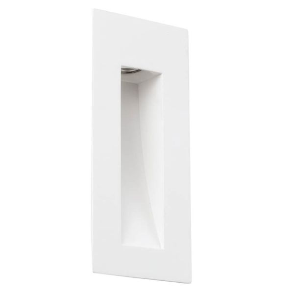 Aplique de Embutir PLAS-4 Gesso Branco 3W 2700K – Corte 248x113mm | Com motorista incluído