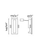 Mediadas Baliza Empotrable de Pared PLAS-4 Yeso Blanco 3W 2700K – Corte 248x113mm | Con Driver Incluido