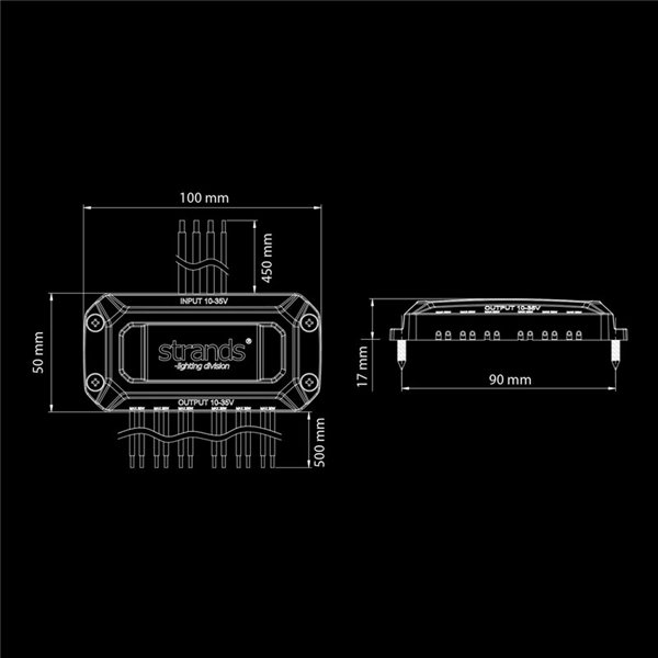 Controlador de destellos STRANDS Cruise Light 2.0, 6 salidas 30W, 12 patrones, modo crucero, IP68