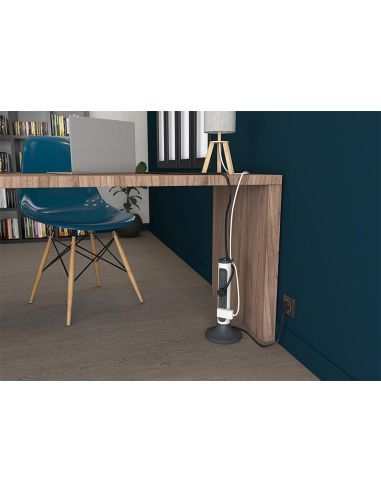 Legrand Base multiple verticale 4 prises rotatives 2P+T avec protection et ON/OFF – Câble 2 m | Blanc et noir