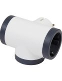 Adaptador Triple Legrand 3 Tomas 2P+T Entrada Lateral – 16A 230V | Blanco y Negro 694520