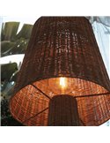 Lámpara LED de pie exterior con cable Arteixo Yute LOLA 165 NATURE, de ratán, E27 - exterior/interior