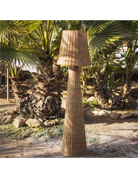 Lampadaire d'extérieur LED avec câble Arteixo Jute LOLA 165 NATURE, rotin, E27 - extérieur/intérieur