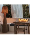 Lámpara LED de pie exterior con cable Arteixo Yute LOLA 165 NATURE, de ratán, E27 - exterior/interior