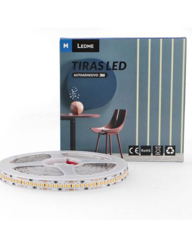Tira LED 24V DC SMD2835 18W/m 5 Metros IP20 Regulable CRI90 - Blanco Cálido, Neutro o Frío