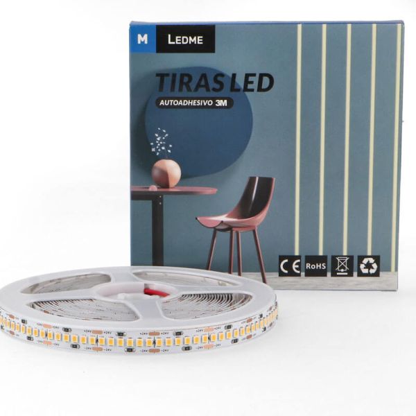 Tira LED 24V DC SMD2835 18W/m 5 Metros IP20 Regulable CRI90 - Blanco Cálido, Neutro o Frío