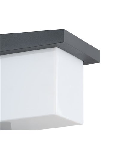 Aplique de pared LED exterior DESELLA 1, cubierta cuadrada 10W 1200Lm 3000K, IP55
