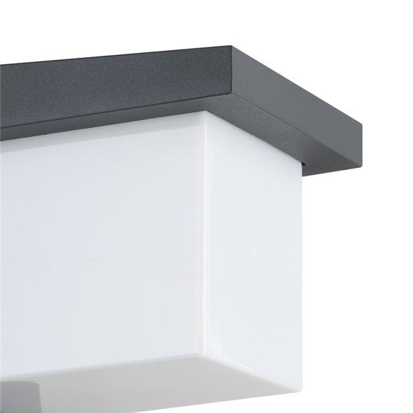 Aplique de pared LED exterior DESELLA 1, cubierta cuadrada 10W 1200Lm 3000K, IP55