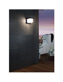 Aplique de pared LED exterior DESELLA 1, cubierta cuadrada 10W 1200Lm 3000K, IP55