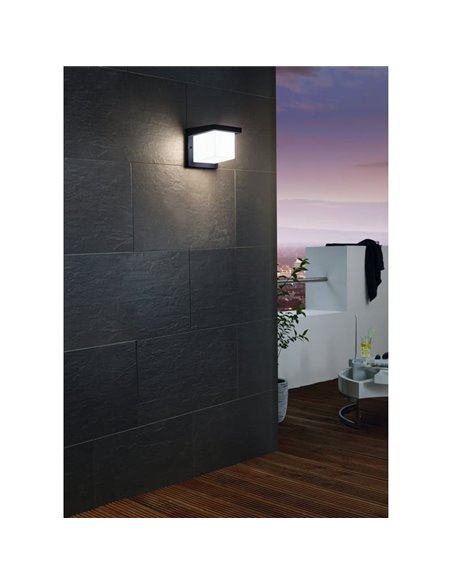 Applique LED d'extérieur DESELLA 1, carré, 10 W, 1 200 lm, 3 000 K, IP55
