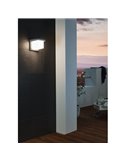 Aplique de pared LED exterior DESELLA 1, cubierta cuadrada 10W 1200Lm 3000K, IP55