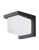 Aplique de pared LED exterior DESELLA 1, cubierta cuadrada 10W 1200Lm 3000K, IP55