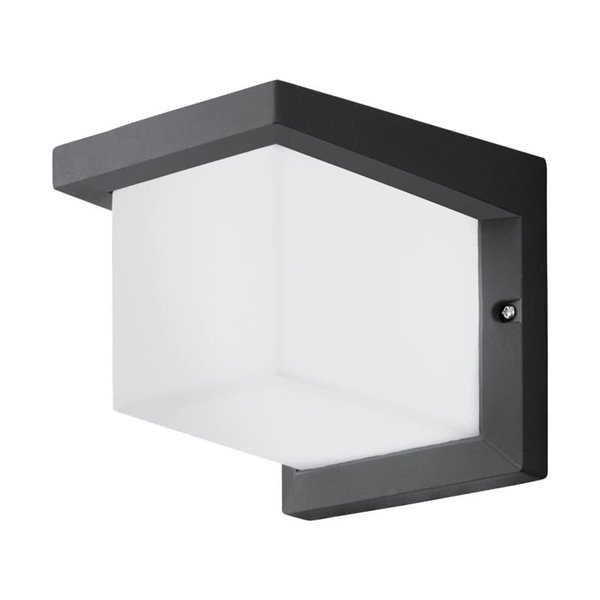 DESELLA 1 luminária de parede LED para exterior, cobertura quadrada 10W 1200Lm 3000K, IP55