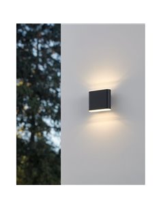 Aplique de pared LED alargado antracita GRUTTI 115mm, 2,9W 640Lm CTT 3000K/4000K/6500K, IP65 2