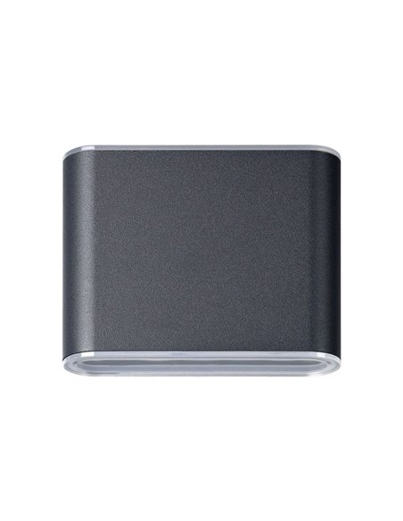 Aplique de pared LED alargado antracita GRUTTI 115mm, 2,9W 640Lm CTT 3000K/4000K/6500K, IP65