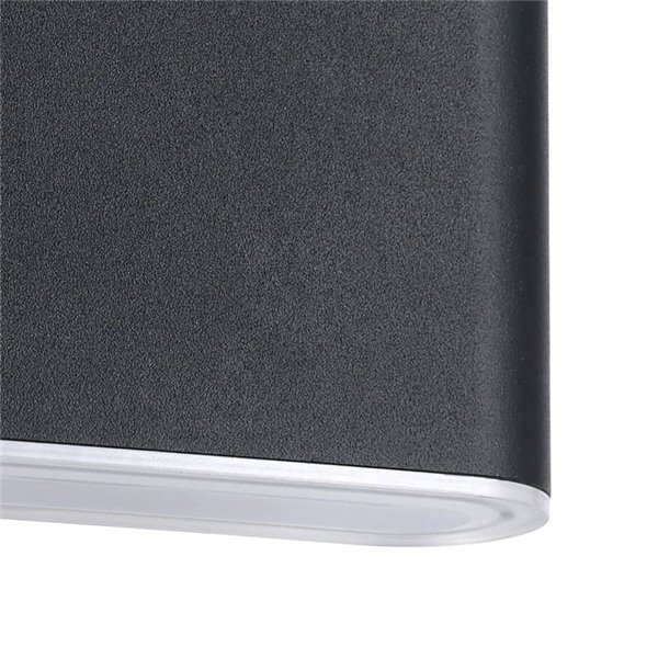 Aplique de pared LED alargado antracita GRUTTI 115mm, 2,9W 640Lm CTT 3000K/4000K/6500K, IP65