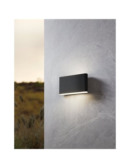Aplique de pared LED dimable GRUTTI 175mm, 5,8W 1260Lm CTT 3000K/4000K/6500K, IP65