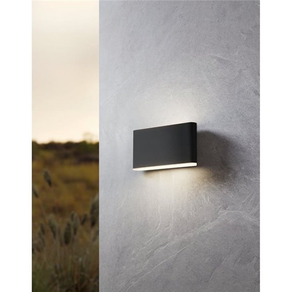 Aplique de pared LED dimable GRUTTI 175mm, 5,8W 1260Lm CTT 3000K/4000K/6500K, IP65