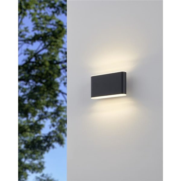 Aplique de pared LED dimable GRUTTI 175mm, 5,8W 1260Lm CTT 3000K/4000K/6500K, IP65