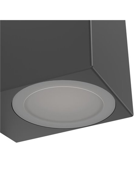 Aplique LED doble luz arriba y abajo JABAGA de exterior, 2x4,6W GU10 800Lm 3000K, IP44