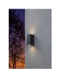 Aplique LED doble luz arriba y abajo JABAGA de exterior, 2x4,6W GU10 800Lm 3000K, IP44