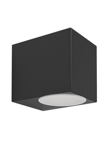 Aplique LED cuadrado de pared JABAGA para exterior, GU10 incluida, 4,6W 400Lm 3000K, IP44