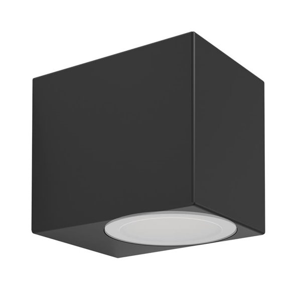 Aplique LED cuadrado de pared JABAGA para exterior, GU10 incluida, 4,6W 400Lm 3000K, IP44
