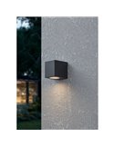 Aplique LED cuadrado de pared JABAGA para exterior, GU10 incluida, 4,6W 400Lm 3000K, IP44
