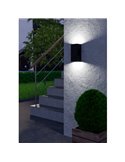 Applique LED carrée ERMITANA avec double éclairage haut/bas, 2x2,8W GU10 500Lm 3000K, IP55
