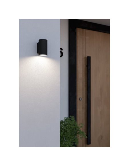 Aplique LED de pared cilíndrico IZZALINI para exterior, 2,8W 250Lm 3000K, IP44