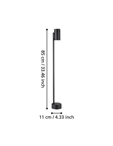 Lámpara de pie LED IZZALINI para exterior, 85cm altura, 2,8W 250 Lm 3000K, IP44