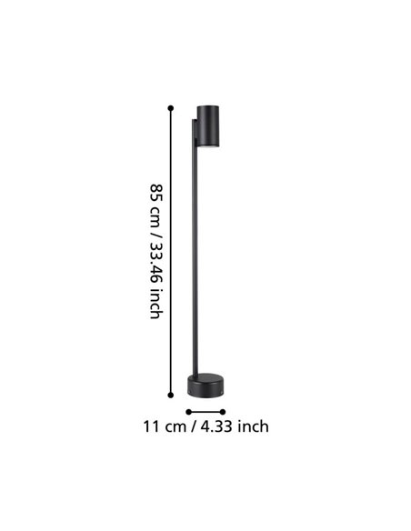 Lámpara de pie LED IZZALINI para exterior, 85cm altura, 2,8W 250 Lm 3000K, IP44