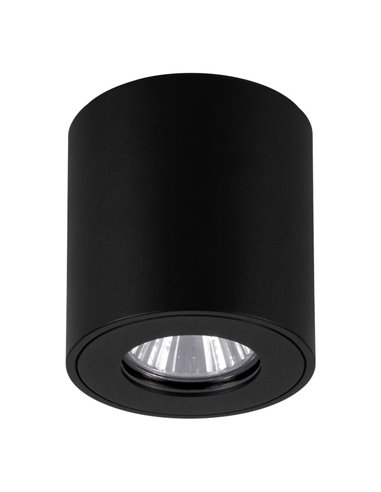 Foco de techo de superficie para exterior redondo TORRECOLA, negro, GU10, IP44