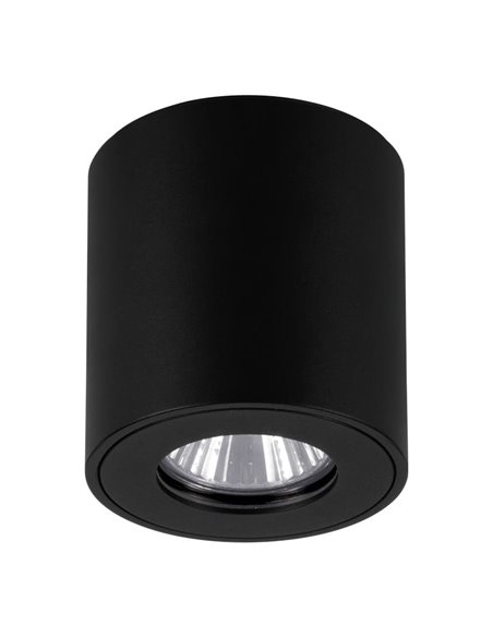 Foco de techo de superficie para exterior redondo TORRECOLA, negro, GU10, IP44