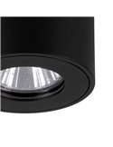 Foco de techo de superficie para exterior redondo TORRECOLA, negro, GU10, IP44