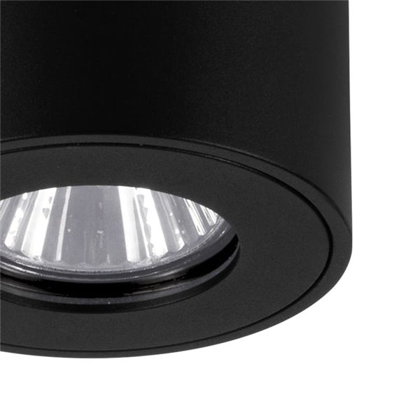 Foco de techo de superficie para exterior redondo TORRECOLA, negro, GU10, IP44
