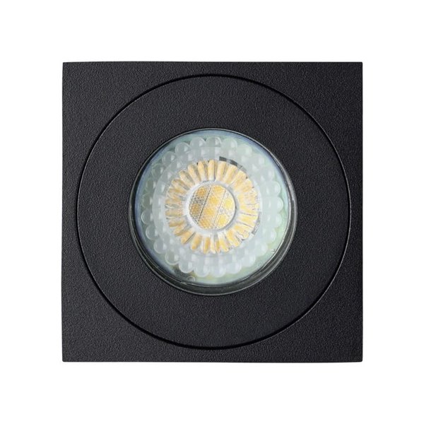 Foco de techo de superficie para exterior cuadrado TORRECOLA, negro, GU10, IP44