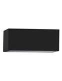 Aplique de pared LED horizontal SPONGANO, negro, 2x5W 1200Lm, 3000K/4000K/5000K/6500K, IP65