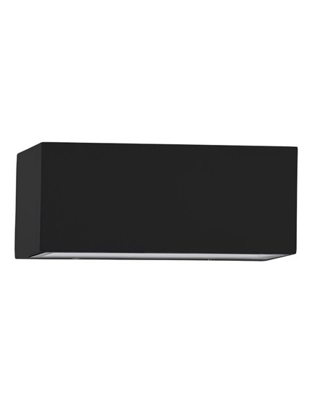 Aplique de pared LED horizontal SPONGANO, negro, 2x5W 1200Lm, 3000K/4000K/5000K/6500K, IP65