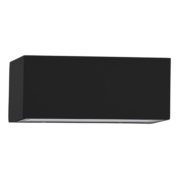 Aplique de pared LED horizontal SPONGANO, negro, 2x5W 1200Lm, 3000K/4000K/5000K/6500K, IP65