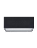 Applique murale LED horizontale SPONGANO, noire, 2x5W 1200Lm, 3000K/4000K/5000K/6500K, IP65