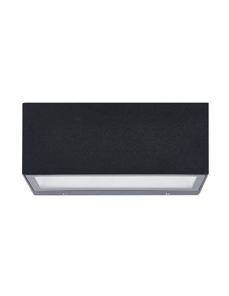 Applique murale LED horizontale SPONGANO, noire, 2x5W 1200Lm, 3000K/4000K/5000K/6500K, IP65