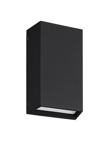 Aplique de pared LED vertical SPONGANO, negro, 2x5W 1200Lm, 3000K/4000K/5000K/6500K, IP65